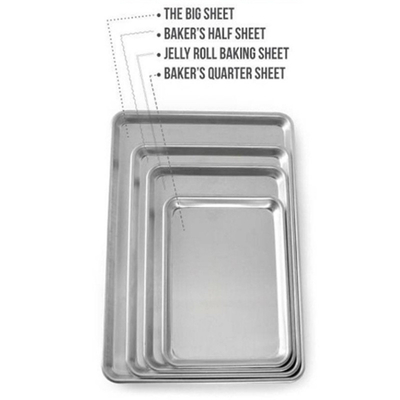 RK Bakeware 중국 식품 서비스 NSF 18X26 인치 600X400 알루미늄 빵 시트 베이킹 팬 트레이