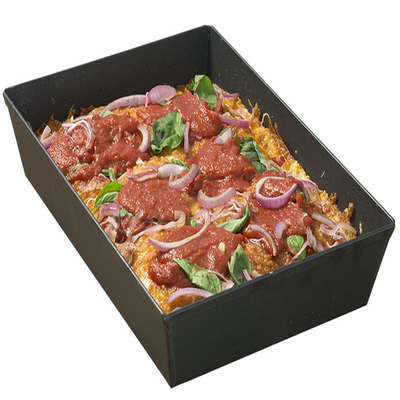 RK Bakeware 중국 식품 서비스 하드 코트 알루미늄 디트로이트 피자 팬