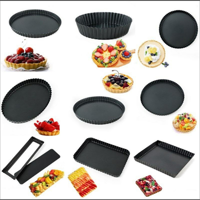 Rk Bakeware 중국 하드 코트 플루트 라운드 알루미늄 피자 폼 팬
