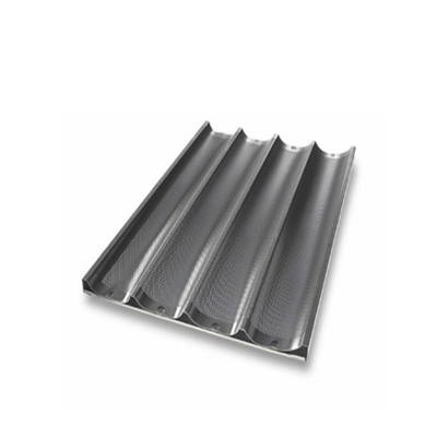 RK Bakeware 중국 식품 서비스 NSF Durashield Coating16 채널 산업용 바게트 베이킹 트레이