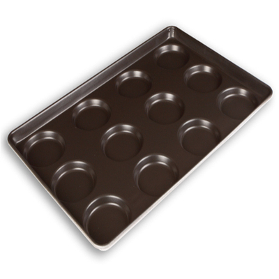 RK Bakeware 중국 식품 서비스 NSF 붙지 않는 유약 3인치 햄버거 롤빵 베이킹 트레이
