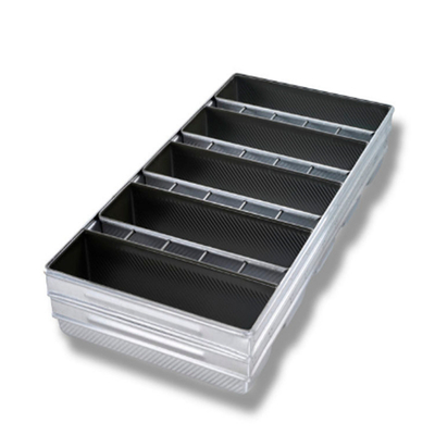 Rk Bakeware 중국 제조 업체-4 스트랩 유약 처리 된 알루미늄 강철 풀만 로프 팬/탱크 로프 팬/비엔나 로프 팬