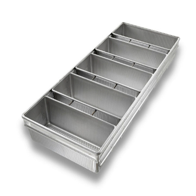 Rk Bakeware 중국 제조 업체-4 스트랩 유약 처리 된 알루미늄 강철 풀만 로프 팬/탱크 로프 팬/비엔나 로프 팬