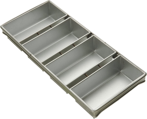 Rk Bakeware China-Foodservice 41145 유약 처리된 4 스트랩 알루미늄 도금 강철 난로 빵 팬