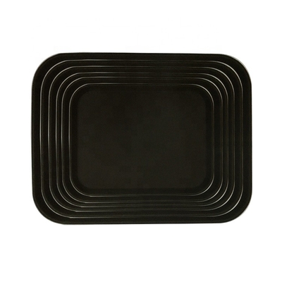12*16inch Nonslip 직사각형 플라스틱 쟁반 큰 재생된 플라스틱 판 호텔을 위한 고무 서빙 쟁반