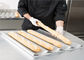 RK Bakeware 중국 식품 서비스 NSF 5 슬롯 알루미늄 바게트 베이킹 트레이 유약을 바른 프랑스 빵 팬