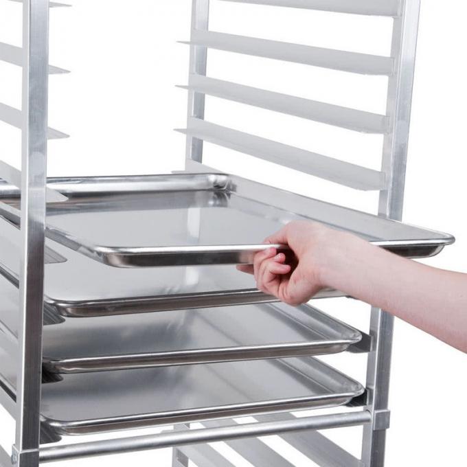Stainless Steel Buffet Service Tray Rack Food Trolley